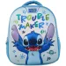 Luna: Must Team 3D Stitch zaobljen otroški nahrbtnik za vrtec 26x10x32 cm