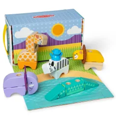 Melissa & Doug: Blockables - leseni igralni komplet s safari živalmi - Spin Master slika 2