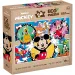 Miki Miška in prijatelji 2 v 1 24-delni Eco mini puzzle in pobarvanka 35x25 cm – Lisciani