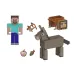 Minecraft: komplet figur Steve in osel - Mattel