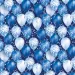 Modro-beli darilni papir z motivom balonov 100x70 cm