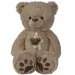 Nicotoy: rjav plišast medvedek z bež pentljo 55 cm - Simba Toys