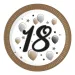 Papirnati krožniki z napisom "18" 8 kosov, 23 cm