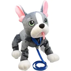 Peppy Pets: plišasti francoski buldog s povodcem, 28 cm slika 2