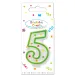 Pikčasta rojstnodnevna sveča številka 5