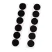 PlayBox: Črna samolepilna ježka 20 mm, set 12 kosov