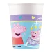 Pujsa Peppa papirnati lončki, komplet 8 kosov, 200 ml