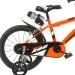 R88 otroško kolo 14” s držalom za bidon in pomožnimi kolesci v oranžno-črni barvi – Dino Bikes kolo