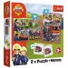 Sam je gasilec puzzle in spominska kartica 2 v 1 set - Trefl