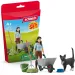 Schleich: Set za steljo z mačko (42747)