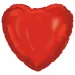 Srce oblikovan folija balon – rdeč 46 cm
