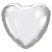 Srebrni folijski balon v obliki srca – 46 cm