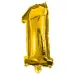 Številni folija baloni v zlati barvi – številka 1, 32 cm