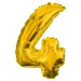 Številni folija baloni v zlati barvi – številka 4, 32 cm