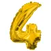 Številni folija baloni v zlati barvi – številka 4, 86 cm