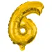 Številni folija baloni v zlati barvi – številka 6, 32 cm