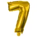 Številni folija baloni v zlati barvi – številka 7, 86 cm