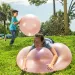 Super Wubble mehurčkasta žoga rdeče barve 75 cm