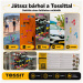 Tossit Family Pack – pikado družabna igra s sesalnimi nastavki v rdeči, turkizni, modri in rumeni barvi