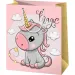 Unicorn srednje velika darilna torba 18x23x10cm
