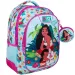 Vaiana 2 zaobljena šolska torba s tremi predali, nahrbtnik 32x18x43 cm