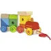 Vlečni barvni lesen vlak z gradniki - Eichhorn