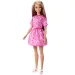Barbie: Fashionista Prijateljice stilna modna punčka v roza obleki s vzorcem šalov - Mattel slika 2