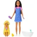 Barbie punčka v obleki s srčki - Mattel slika 3