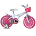 Barbie roza-bela otroška kolesa velikosti 12 - Dino Bikes kolo