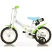 Bluey 12” otroški kolo s nosilcem za bidon in stranskimi kolesi v beli-modri-zeleni barvi – Dino Bikes kolo slika 2