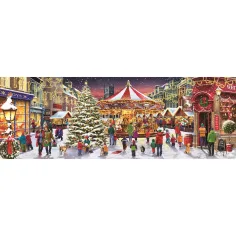 Božični vas 1000-delni panoramski puzzle - Clementoni slika 2
