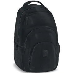 Črna šolska torba nahrbtnik s 4 predelki Metropolis 32x46x22cm