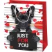 Darilna vrečka normalnih mer 11x6x15cm s pasjim motivom in napisom Just for You