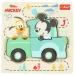 Disney Mickey Miška v avtu leseni sestavljanka - Trefl