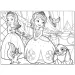 Disney Princeska Sofija 2 v 1, 60-delni maxi puzzle in pobarvanka 70x50 cm – Lisciani