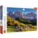 Dolina Val di Funes, Dolomiti - Italija 1500-delni puzzle -Trefl slika 1