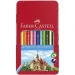 Faber-Castell: 12-delni komplet barvnih svinčnikov v kovinski škatlici