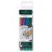 Faber-Castell: Multimark 4-delni komplet alkoholnih flomastrov S 0,4mm