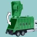 Heavy Duty Truck: Kovinski model tovornjak za selektiv, odpirajoča vrata, smetnjak, poteg nazaj 1/36
