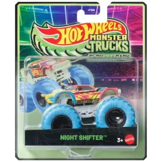 Hot Wheels Monster Trucks: Night Shifter avtomobilček, ki sveti v temi 1/64 – Mattel