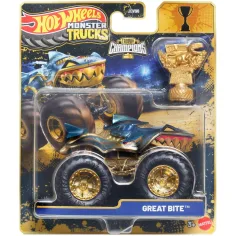 Hot Wheels Monster Trucks: Velika ugriz pokal za majhno avto 1/64 – Mattel