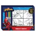 Spider-Man barvna platna komplet 4 kosov s flomastrom
