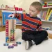 Lesena razvijalna igrača Barvni parkirni stolp s številkami - Melissa &amp; Doug