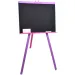 Lesena risalna tabla s stojalom in kredo, v dekliških barvah