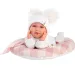 Llorens: Mimi Llorana 42 cm velika lutka novorojenke s karirasto posteljo