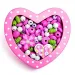 Mali leseni komplet za pletenje biserov v obliki srca roza barve
