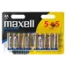Maxell: Alkalna ploščata baterija 1.5V AA LR6 5+5 v trdem pakiranju