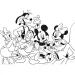 Miki Miška in prijatelji 2 v 1 60-delni maxi sestavljanka in pobarvanka 70x50 cm - Lisciani