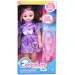 Modna lutka v vijolični obleki z nakitom in zvočnimi efekti 46cm