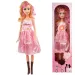 Nicky: Ogromna svetlolasa modna lutka v roza obleki z zvočnimi učinki 56 cm